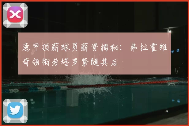 意甲顶薪球员薪资揭秘:弗拉霍维奇领衔劳塔罗紧随其后