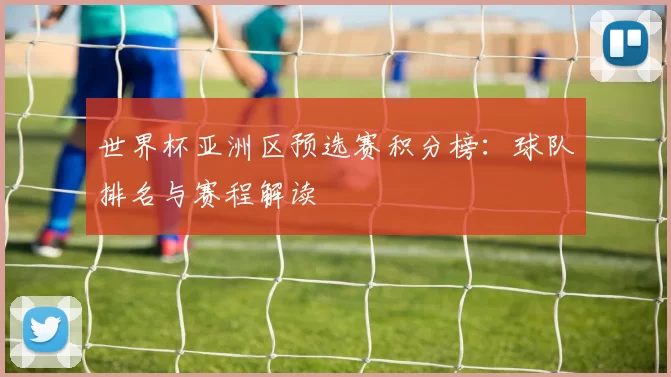 世界杯亚洲区预选赛积分榜:球队排名与赛程解读