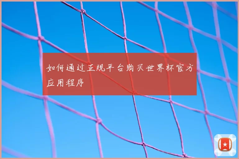 如何通过正规平台购买世界杯官方应用程序